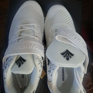 White Athletic Shoes with Breathable Fabric and Unique Lacing